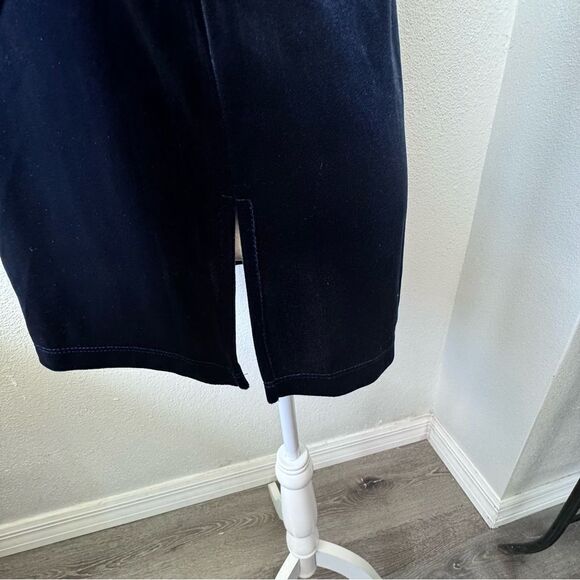 Susan Graver Artisan Velvet Blue Tunic Gold Bead Trim Long Sleeve Size Small - Picture 5 of 11